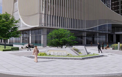 苹果园枢纽时代侧立面